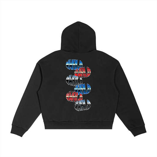 W. WRLD TRI COLOR LOGO HOODIE